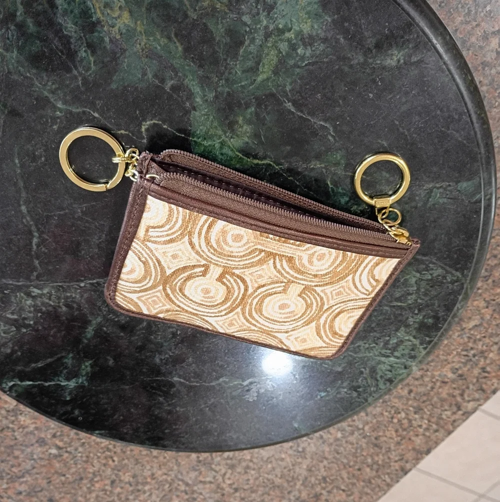 Coach Audrey Op Art Swril Wallet Key Ring
